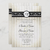 Eenvoudig  Modern Zwart en Beige Kaart (Voorkant / Achterkant)