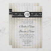 Eenvoudig  Modern Zwart en Beige Kaart (Voorkant / Achterkant)