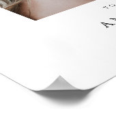 Eenvoudig modern, zwart en wit bruiloft welkom poster (Hoek)