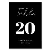 Eenvoudig modern zwart en wit elegant huwelijk kaart (Voorkant)