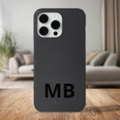 Eenvoudig Modern Zwart Initiaal Monogram Case-Mate iPhone Case