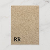 Eenvoudig modern zwart kraftpapier zwart monogram visitekaartje (Voorkant)