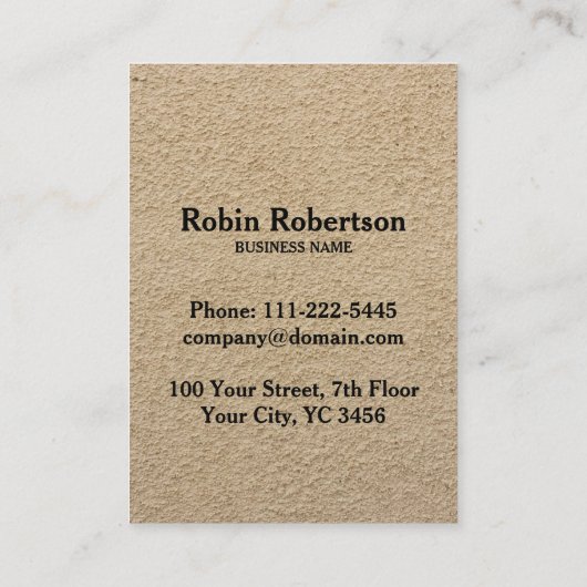 Eenvoudig modern zwart kraftpapier zwart monogram visitekaartje (Achterkant)