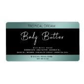 Eenvoudig modern zwart label met luxe typografie (Voorkant)