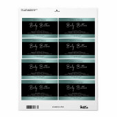 Eenvoudig modern zwart label met luxe typografie (Full Sheet)