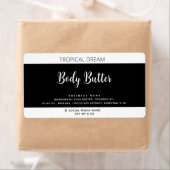 Eenvoudig modern zwart label met luxe typografie (Insitu)