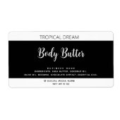 Eenvoudig modern zwart label met luxe typografie (Voorkant)