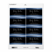 Eenvoudig modern zwart label met luxe typografie (Full Sheet)