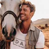 Eenvoudig modern zwart Lijst-papa Est. 2024 T-shirt