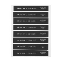 Eenvoudig Modern Zwart met Witte Lettering Wedding