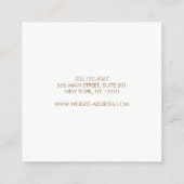 Eenvoudig, modern, zwart-roze vierkant vierkante visitekaartje (Achterkant)