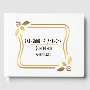 Eenvoudig Modern Zwart Schrift Huwelijk Gastenboek