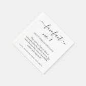 Eenvoudig modern zwart Script Fun 1 Weddenschap Servet (Hoek)