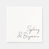 Eenvoudig modern zwart script - Minimale aangepast Servet (Voorkant)