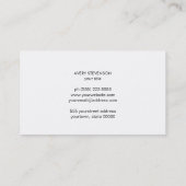 Eenvoudig, modern, zwart visitekaartje (Achterkant)