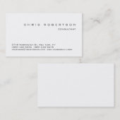 Eenvoudig, modern zwart Visitekaartje (Voorkant / Achterkant)