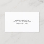 Eenvoudig, modern zwart visitekaartje (Achterkant)
