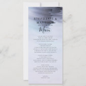 Eenvoudig Modern Zwart Waterverf Trouwmenu (Voorkant)