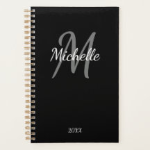 Eenvoudig modern zwart-wit aangepast monogram