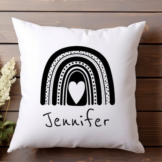 Eenvoudig Modern Zwart Wit Baby Kussen