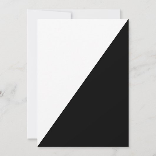 Eenvoudig modern zwart-wit bespaart de datum waaro kaart (Achterkant)