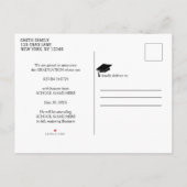 EENVOUDIG MODERN ZWART-WIT Briefkaart (Achterkant)