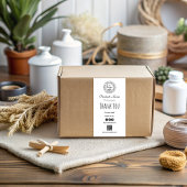 Eenvoudig Modern Zwart-Wit Dank u Verzending Etiket