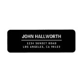 Eenvoudig modern zwart-wit etiket (Voorkant)