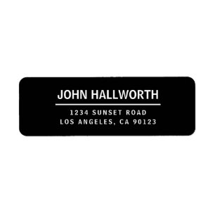 Eenvoudig modern zwart-wit etiket