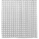 Eenvoudig modern zwart-wit geometrisch cirkelpatro douchegordijn (Voorkant)