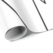 Eenvoudig modern zwart-wit geometrisch patroon cadeaupapier (Rol Hoek)