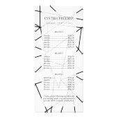 Eenvoudig modern zwart-wit geometrisch patroon reclamekaart (Voorkant)