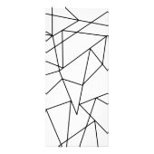 Eenvoudig modern zwart-wit geometrisch patroon reclamekaart (Achterkant)