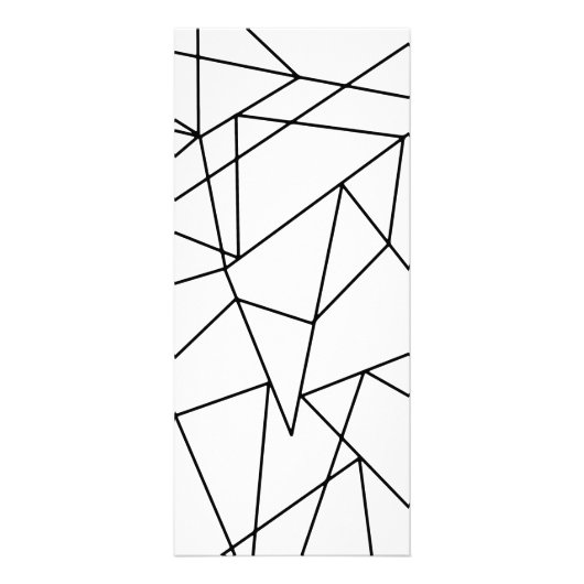 Eenvoudig modern zwart-wit geometrisch patroon reclamekaart (Achterkant)