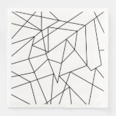 Eenvoudig modern zwart-wit geometrisch patroon servetten (Voorkant)