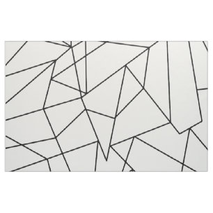Eenvoudig modern zwart-wit geometrisch patroon stof
