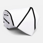 Eenvoudig modern zwart-wit geometrisch patroon stropdas (Opgerold)