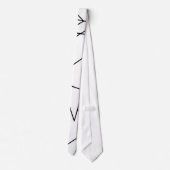 Eenvoudig modern zwart-wit geometrisch patroon stropdas (Achterkant)