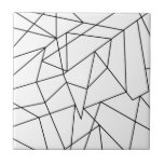 Eenvoudig modern zwart-wit geometrisch patroon tegeltje<br><div class="desc">Dit eenvoudige en moderne,  zwarte en witte geometrische driehoekspatroon is perfect voor het trendy en stijlvolle individu. Het coole en hedendaagse ontwerp is geweldig voor vele geschenken en gelegenheden. Geniet van deze modieuze en minimalistische afdruk voor uw volgende aankoop; voor jezelf,  je vrienden of je familie!</div>