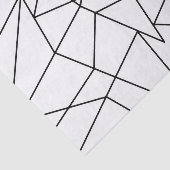 Eenvoudig modern zwart-wit geometrisch patroon tissuepapier (Detail)