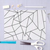 Eenvoudig modern zwart-wit geometrisch patroon tissuepapier (Craft)