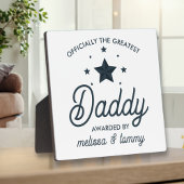 Eenvoudig Modern Zwart Wit Grootste Papa Fotoplaat