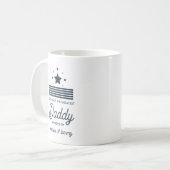 Eenvoudig Modern Zwart Wit Grootste Papa Koffiemok (Voorkant links)