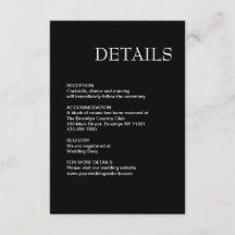 Eenvoudig modern zwart-wit huwelijk