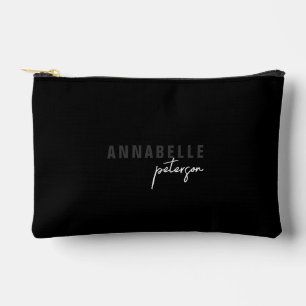 Eenvoudig Modern Zwart & Wit Minimal Script Aangep Etui