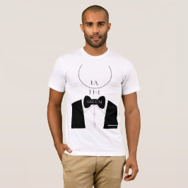 Eenvoudig Modern Zwart Wit Monogram Bruidegom Bach T-shirt