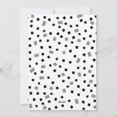 Eenvoudig modern zwart-wit patroon Prettig kerstfe Feestdagenkaart (Achterkant)