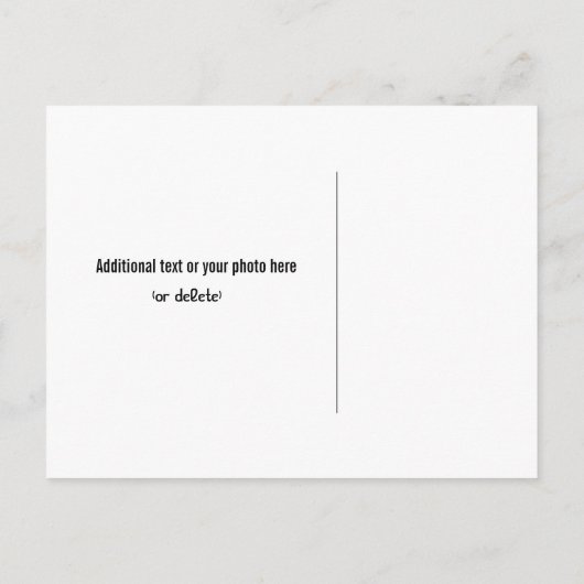 Eenvoudig Modern Zwart-Wit Save The Date Aankondigingskaart (Achterkant)