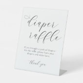 Eenvoudig modern zwart wit taperraket reclamebord met voetstuk (Voorkant)