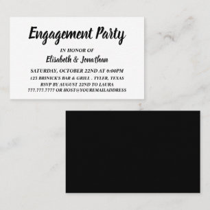 Eenvoudig/modern, zwart/wit Ticket van de Engageme